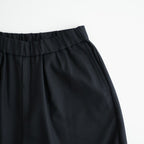 WOOL SERGE 2TUCK TAPERED EASY PANTS #9900 BLACK [GNMDS2501WS]