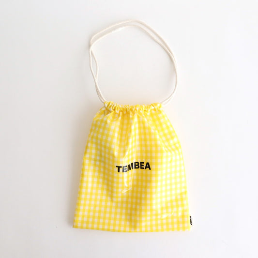 Drawstring bag #GINGHAM YELLOW [TMB-1863H]