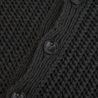 ネパール手編みKNIT クルーネックカーディガン #007 チャコール [PA260KN024]