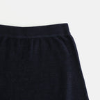 ex.superfine lambs wool & rayon mole skirt #navy [WVFL-UW110]