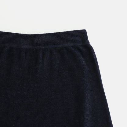 ex.superfine lambs wool & rayon mole skirt #navy [WVFL-UW110]