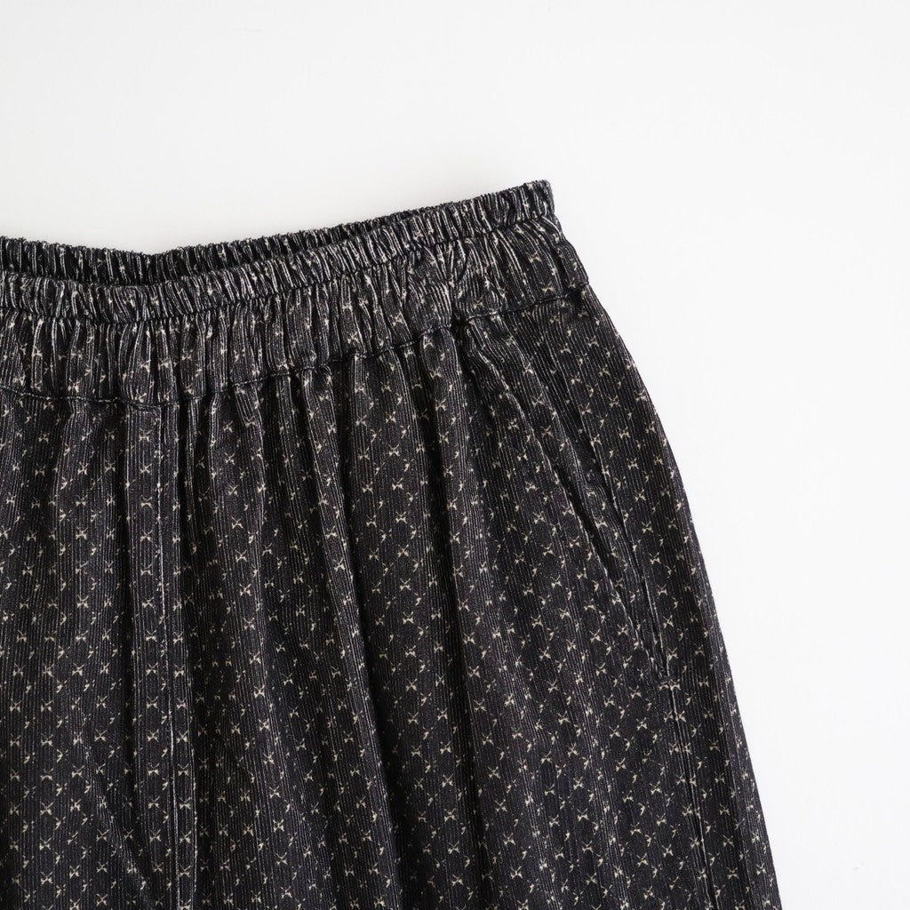 MINI CORDUROY CROSSHATCH PRINT EASY PANTS #3991 NVY (NAVY/IVORY) [NSL26584]