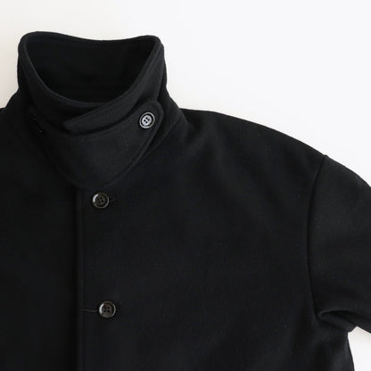 Wool cashmere beaver stand collar coat #Black [TS243CO080]