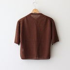 Fesca Linen Knit No Collared #D.brown [A232251TK766]