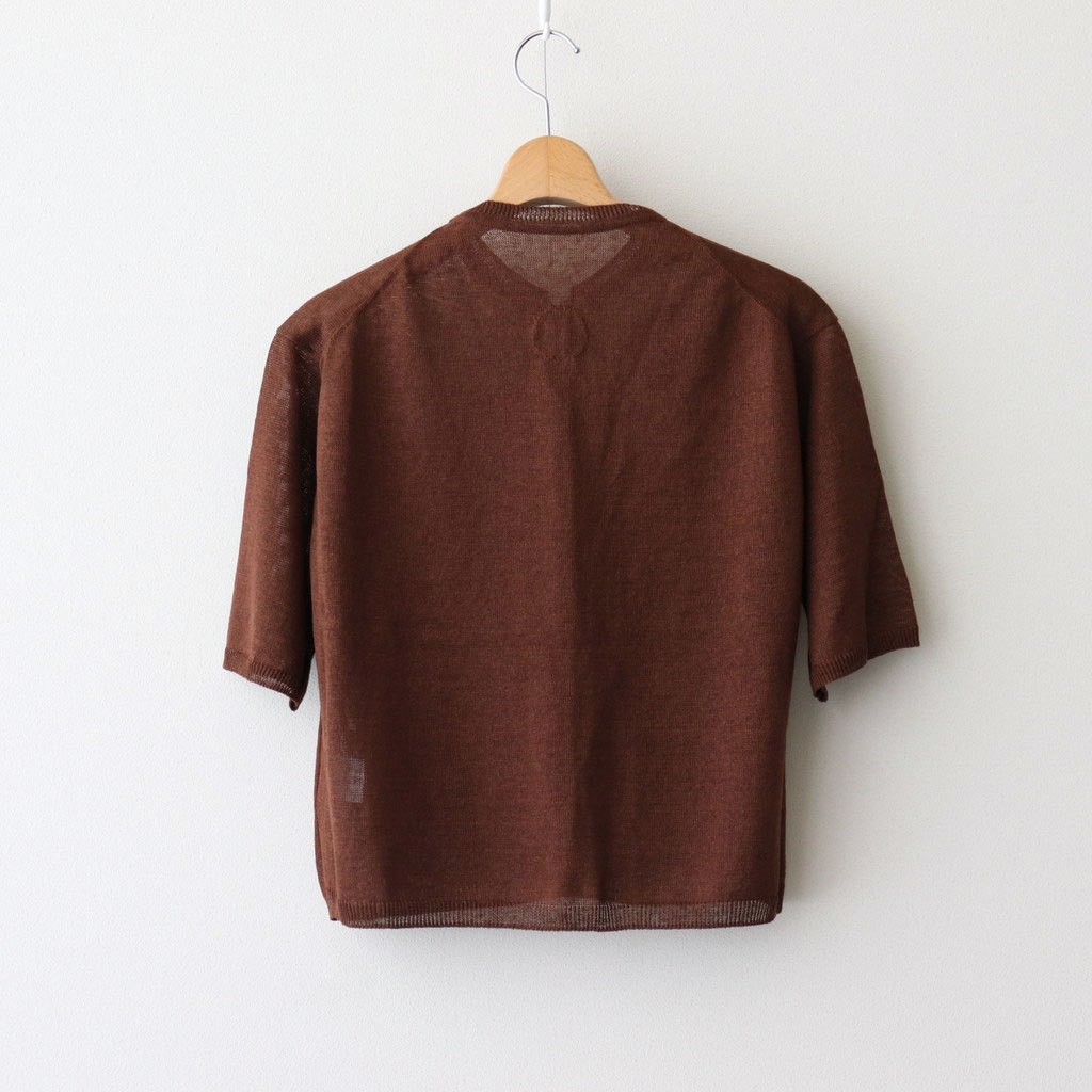 Fesca Linen Knit No Collared #D.brown [A232251TK766]
