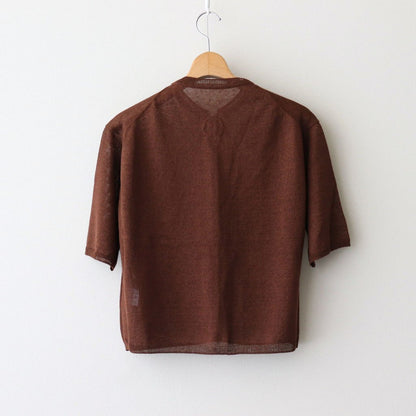 Fesca Linen Knit No Collared #D.brown [A232251TK766]