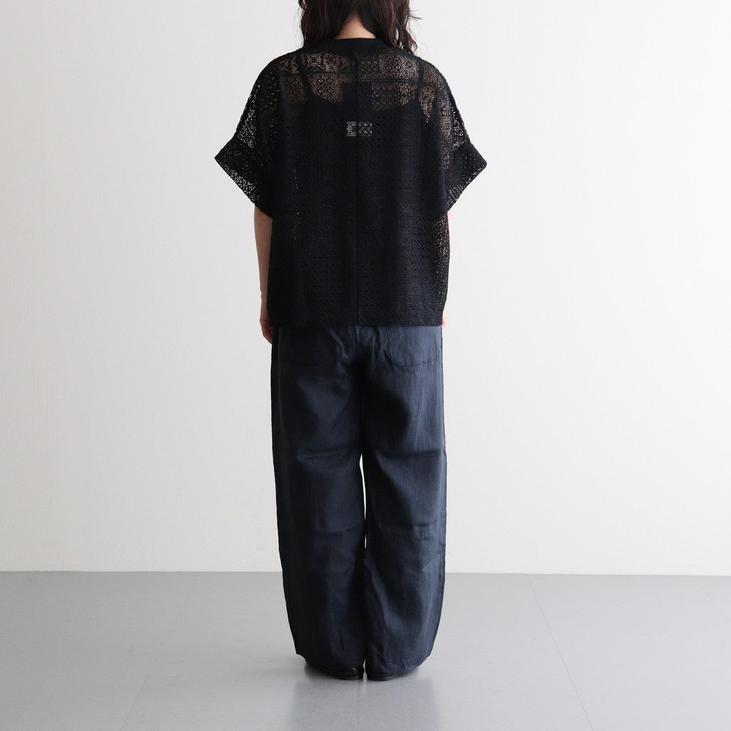 パッチワークレース モックネックドルマンT #001 クロ [TS260CT088]