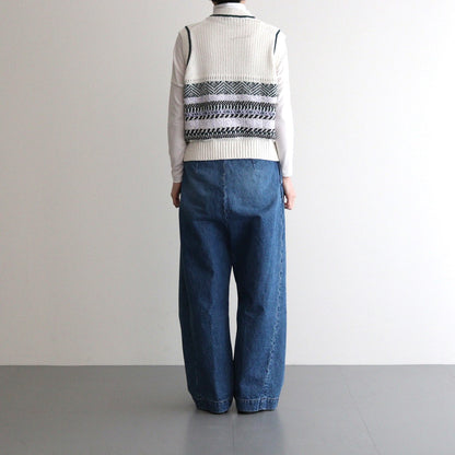 family traditions knit vest #Off white [251803]