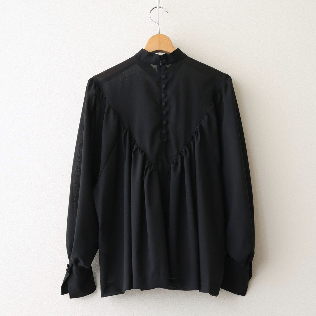 輝かしい影 Stand collar blouse #black [TLF-226-SH001-em]