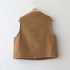【 LONDON TRADITION × UNFIL 】wool blend double face zip-up vest #camel [WVFL-UW133]