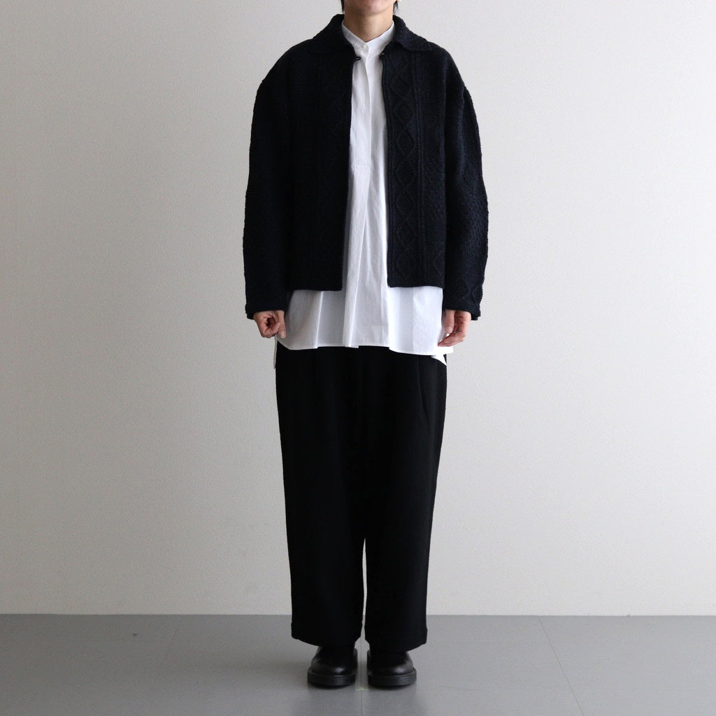 Sankayo ​​cable knit jacket #Navy [242806]