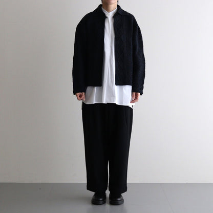 Sankayo ​​cable knit jacket #Navy [242806]