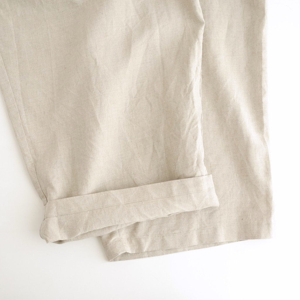 フレンチリネン/東炊きストライプ ギャザータックPT #012 キナリ [TS260PT074]