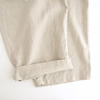 フレンチリネン/東炊きストライプ ギャザータックPT #012 キナリ [TS260PT074]