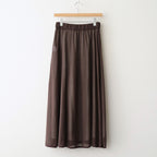 high-twisted cotton sheer knit layered skirt #charcoal brown × mist green [WXSP-UW139]