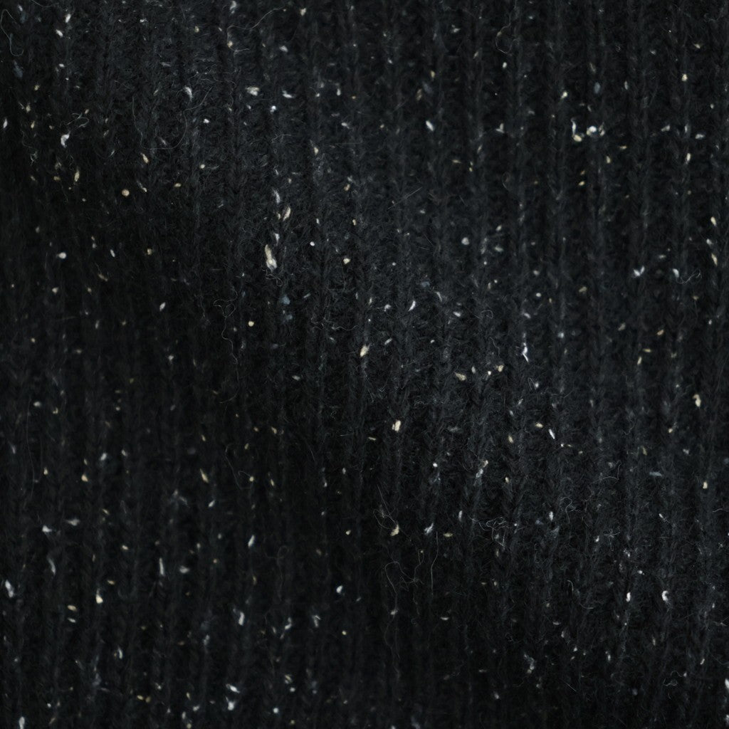 woolen cotton & silk nep wool tweed-knit vest #black tweed [WXFL-UW125]