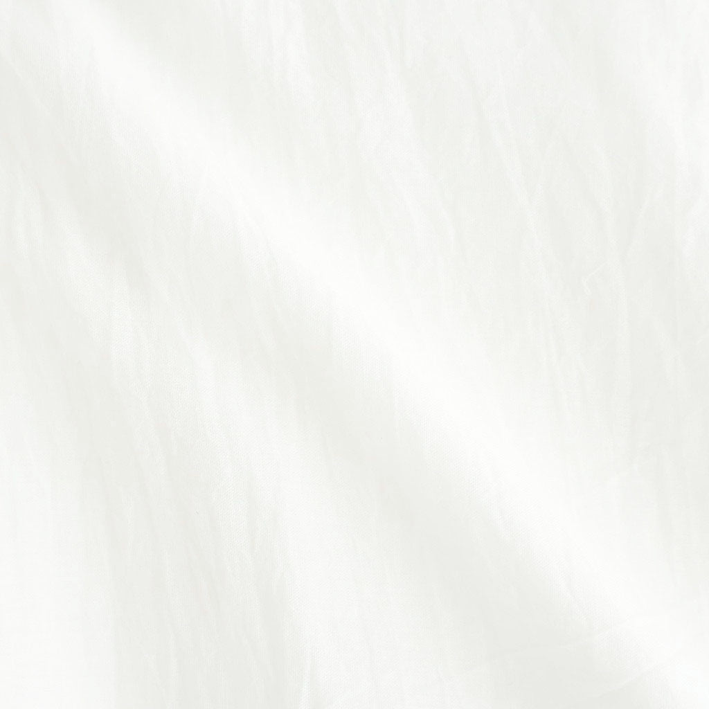 80s COTTON VOILE LACE LACE&STRING COLLAR GATHERED SHIRT #9100 WHT (OFF WHITE) [NSL26092]