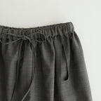 輝かしい影 Elastic waist wrap pants #Gray [TLF-225-pa004-em]