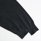 14GG 2PLY PLAIN STITCH COTTON/WOOL/CASHMERE V-NECK CARDIGAN #9800 CHARCOAL [GNSL25531]