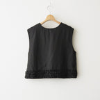 L.G.D. FRILL DECORATION BUTTON BIB #Black [no.8223]