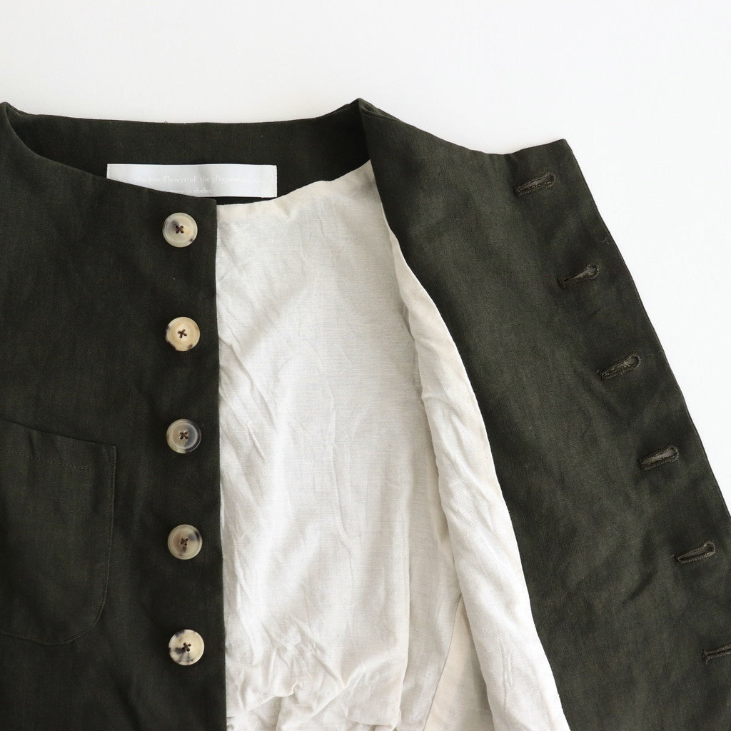 Seasonal Night Poet vest #Moss green [TLF-225-ve001-Ldb]