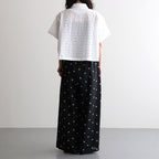 ⼼の花苑 Open-collar cropped overshirt #white [TLF-226-SH007-ec]