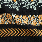Flower Jacquard Knit Vest #Black [261806]
