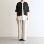 Fesca Linen Knit No Collared #Black [A232251TK766]