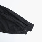 60s COTTON CAMBRIC PLAIN WITH LACE LACE & STRING COLLAR GATHERED SHIRT #9900 BLACK [NSL26552]
