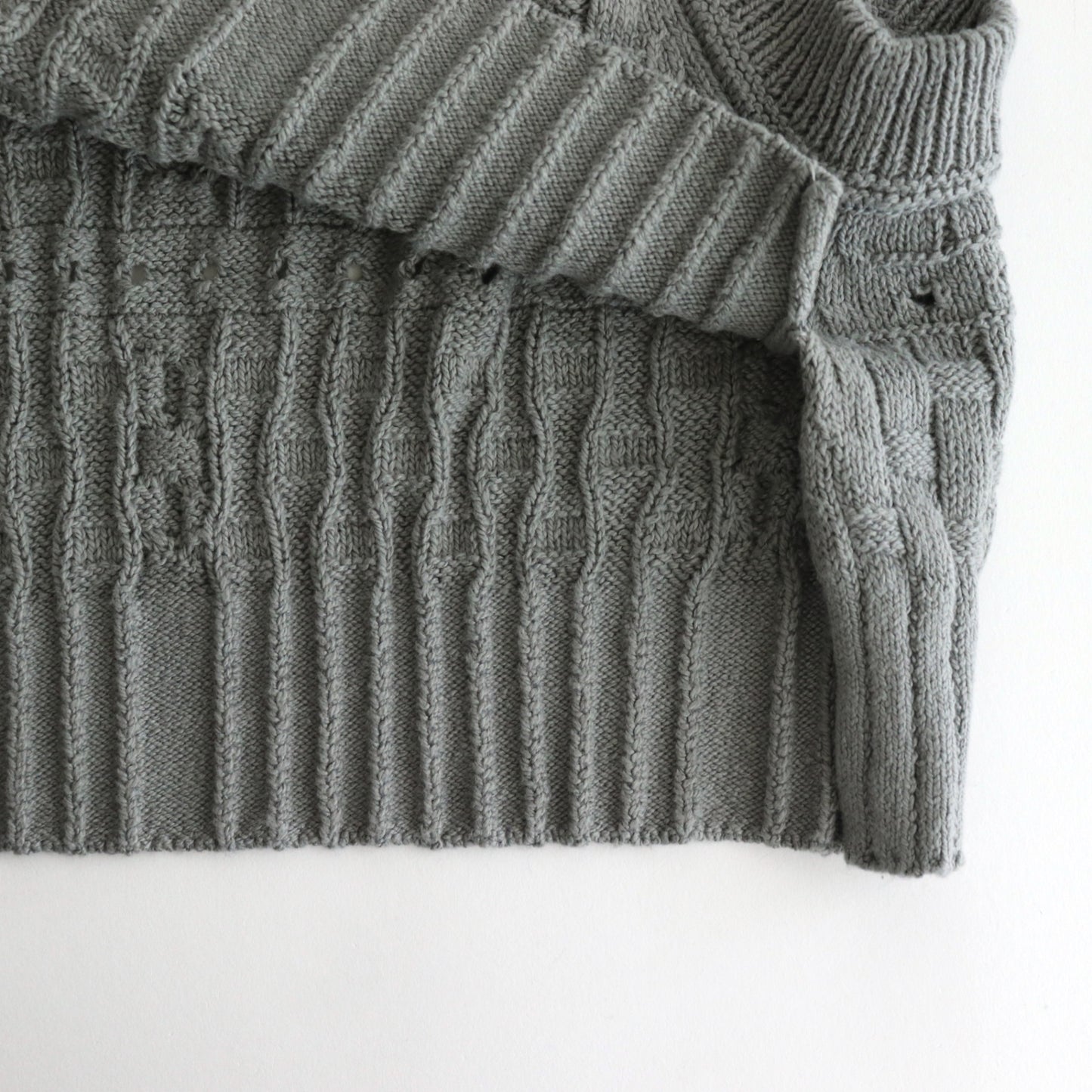 Recycled-Cotton Vest #Grey [oni059]