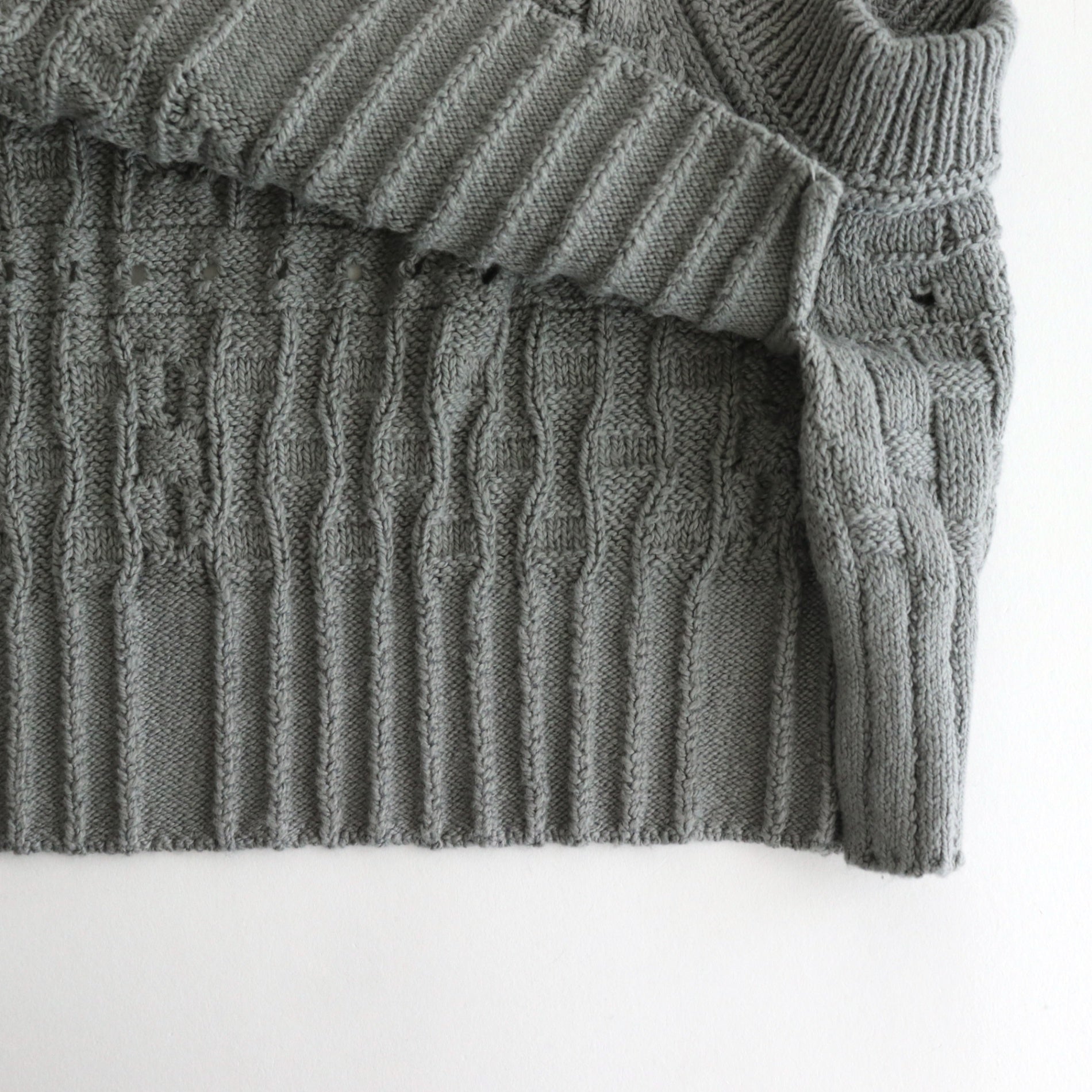 Recycled-Cotton Vest #Grey [oni059]