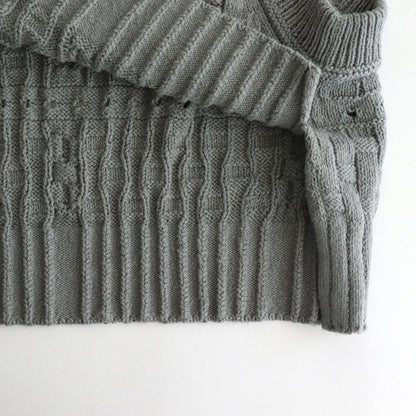 Recycled-Cotton Vest #Grey [oni059]