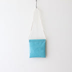 Drawstring bag POCHETTE #GINGHAM TEAL [TMB-2137A]
