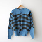Stripe Cardigan #Blue x Brown [Oni067]