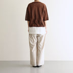 Fesca Linen Knit No Collared #D.brown [A232251TK766]