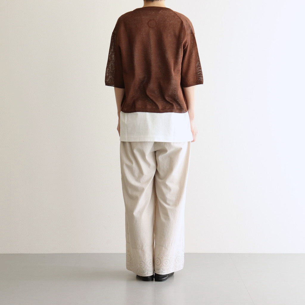 Fesca Linen Knit No Collared #D.brown [A232251TK766]
