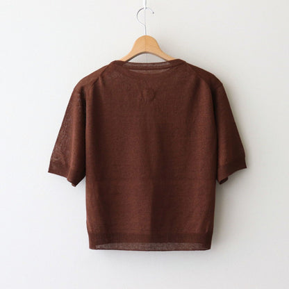 Jenner Linen Knit Crew #D.brown [A232251TK765]