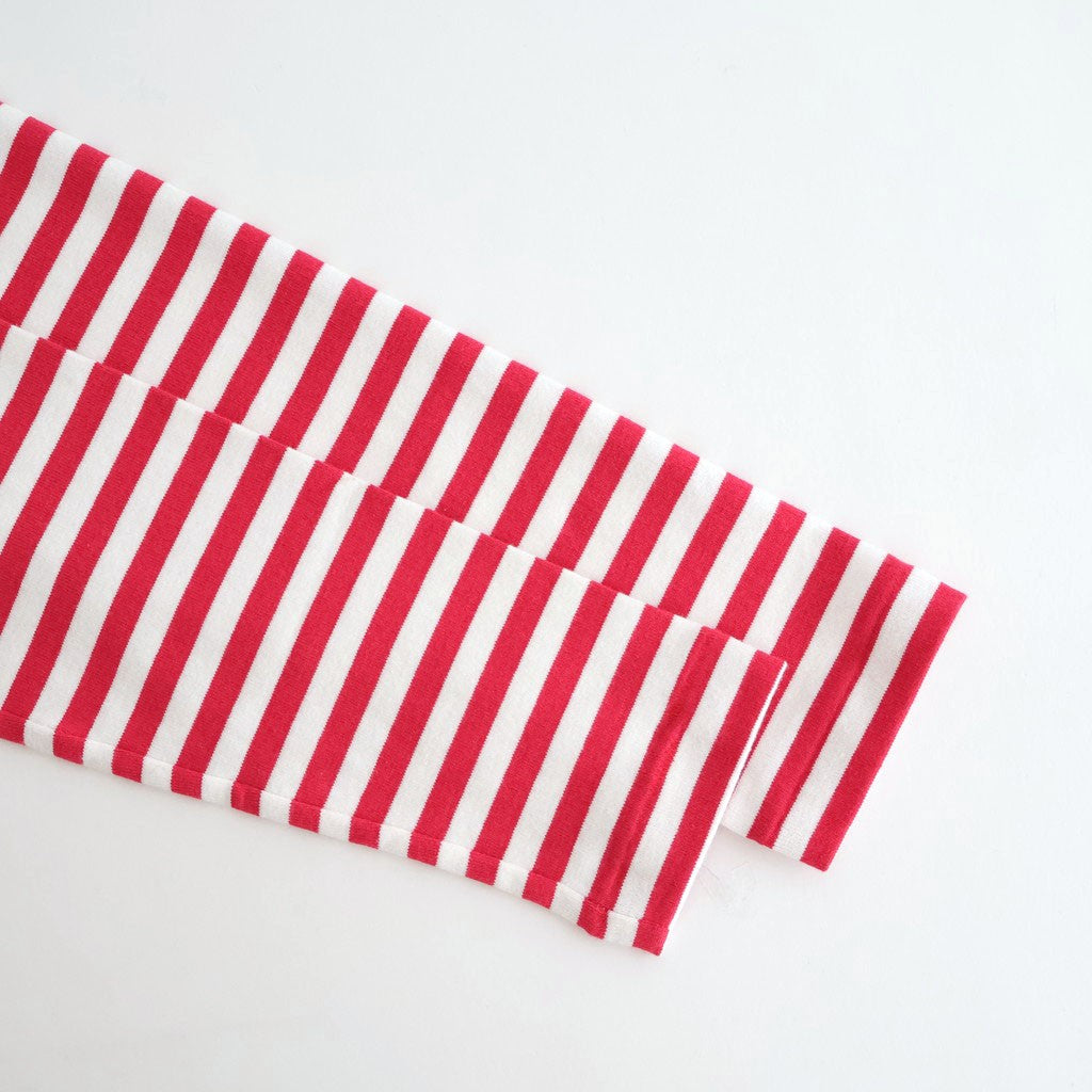 裏起毛 BORDER SPY EYE BOAT NECK PULLOVER #Pink [no.7743]