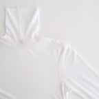 high twist cotton sheer jersey turtle-neck Tee #off white [WVFL-UW104]