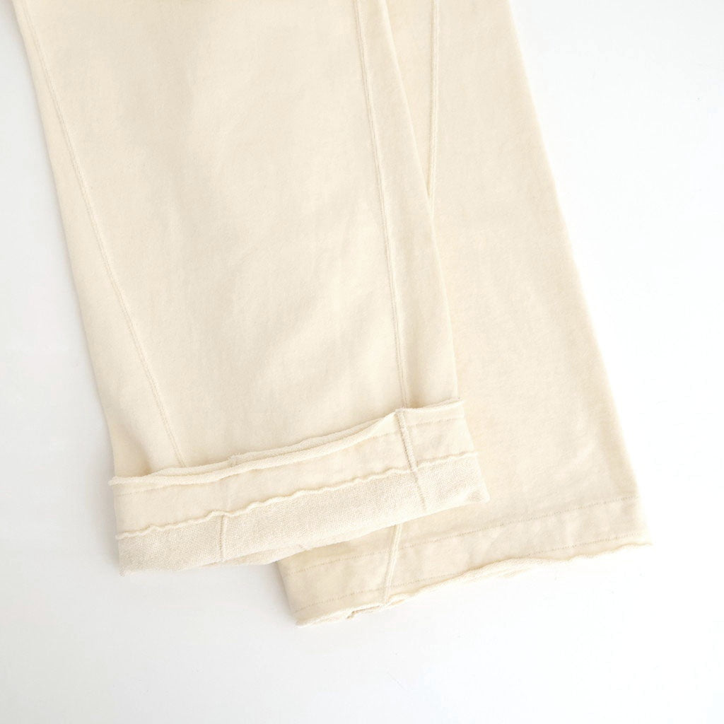 cotton open-end yarn terry wide sweat pants #off white [WXSP-UW120]