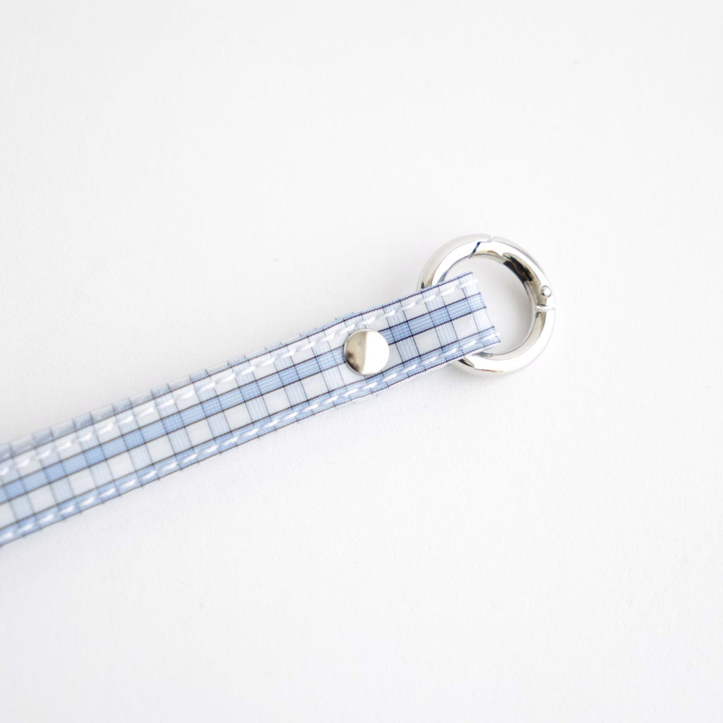 TASUKI STRAP LONG #CHECK LT-BLUE [TMB-2353A]