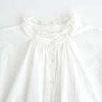 60s COTTON CAMBRIC PLAIN WITH LACE LACE FRILL COLLAR SHIRT #9000 WHITE [NSL26551]