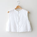 GARMENT DYE LAWN SHIRRING VEST #White [no.7521]