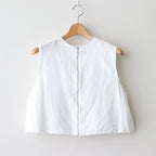 GARMENT DYE LAWN SHIRRING VEST #White [no.7521]