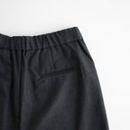 WOOL SERGE 2TUCK TAPERED EASY PANTS #9800 CHARCOAL [GNMDS2501WS]