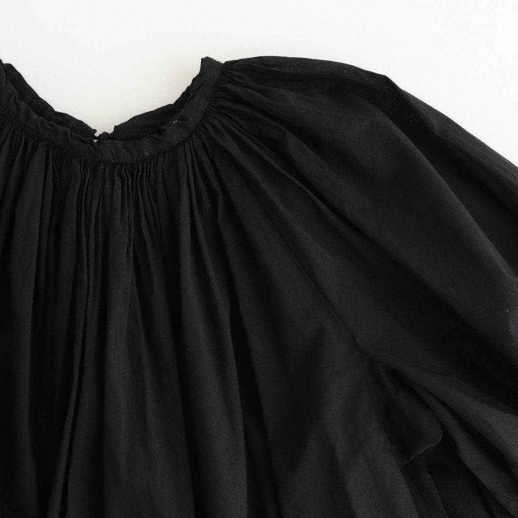 GARMENT DYE LAWN GATHER SMOCK #Black [no.7520]