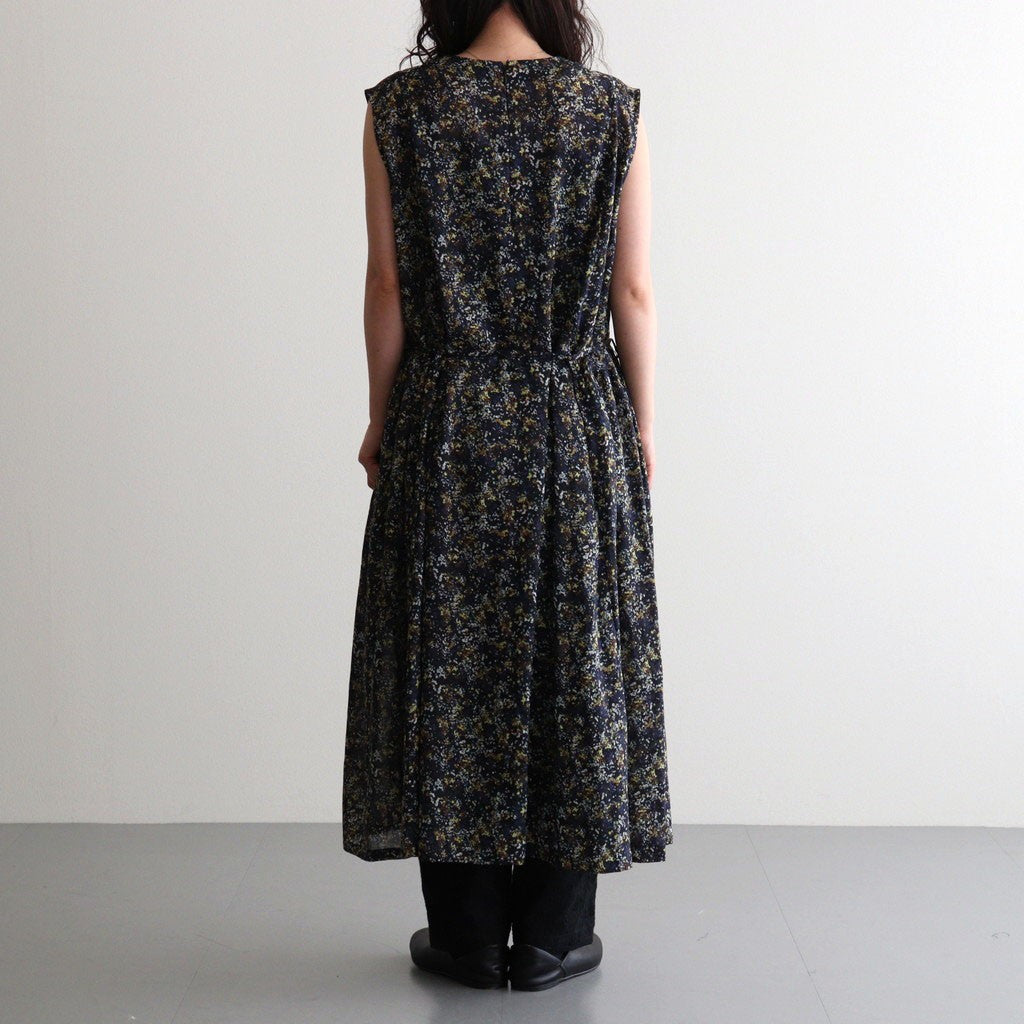 LIBERTY FABRICS ETERNAL COLLECTION Sleeveless A-line dress #Reflections [TLF-226-OP001-lpl]