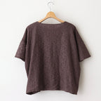 VOILE TULLE LACE S/SL SMOCK WITH COTTON VOILE #9700 CHARCOAL [NSL25051]