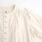 砂の記憶：Collarless shirt #ecru [11261-03107]