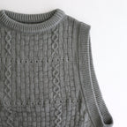 Recycled-Cotton Vest #Grey [oni059]